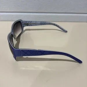 Burberry B 8438 Sunglasses - Vintage 90’s Blue Plaid Nova Burberry 0BE4335 Sunglasses 39884L Blue - eye-oo.com main image 3